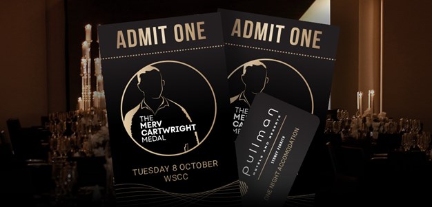 Win tickets to the prestigious Merv Cartwright Medal