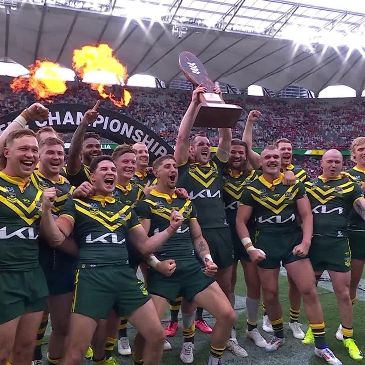 Kangaroos v Tonga XIII post-match ceremony